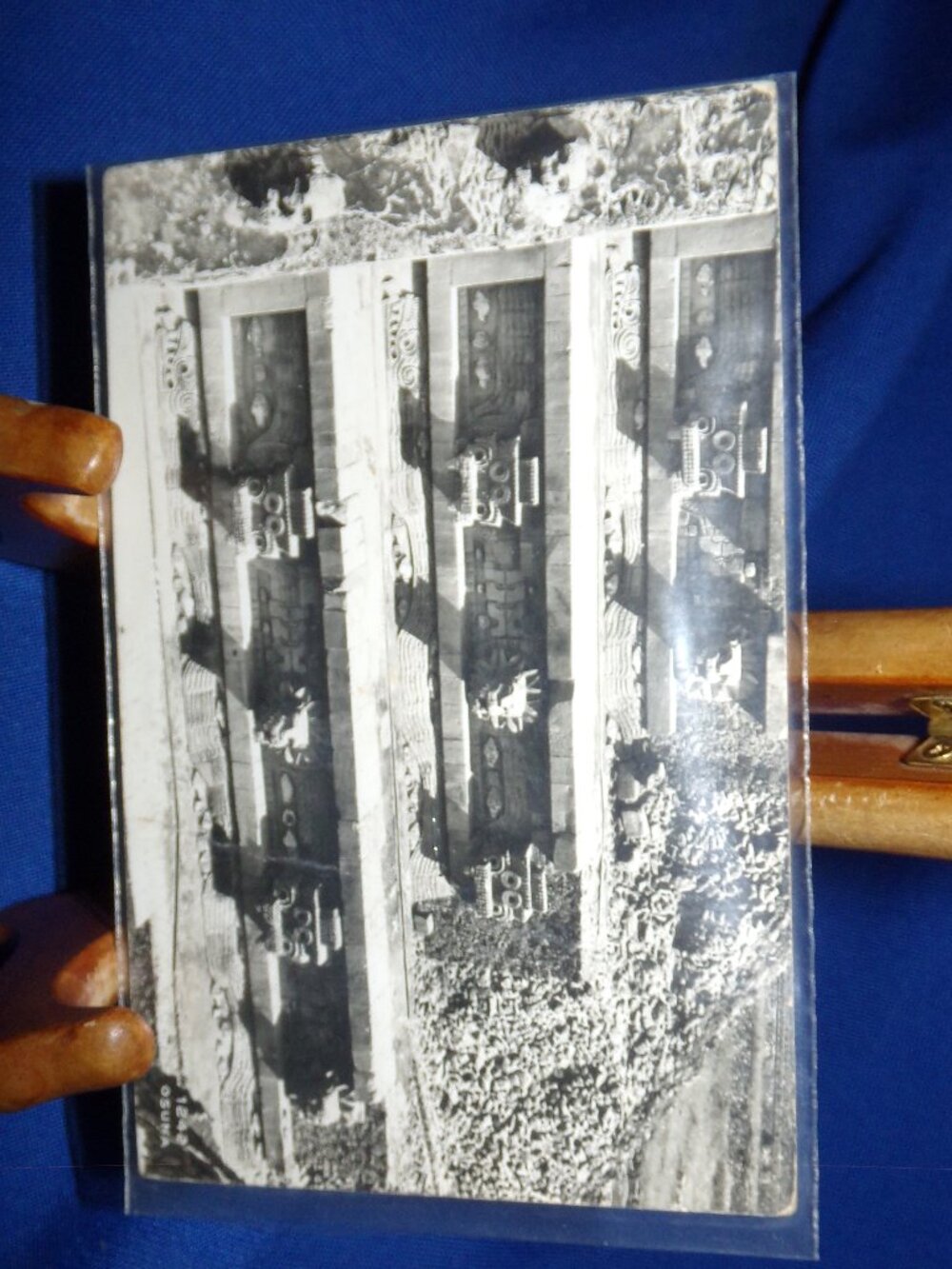 VINTAGE Teotihuacan - Temple of Quetzalcoatl RPPC Photo Postcard - Mexico